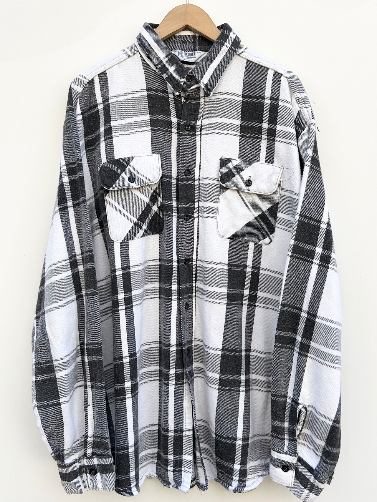 80s FIVE BROTHER FLANNEL SHIRT MADE IN USA Size 2XL-TALL