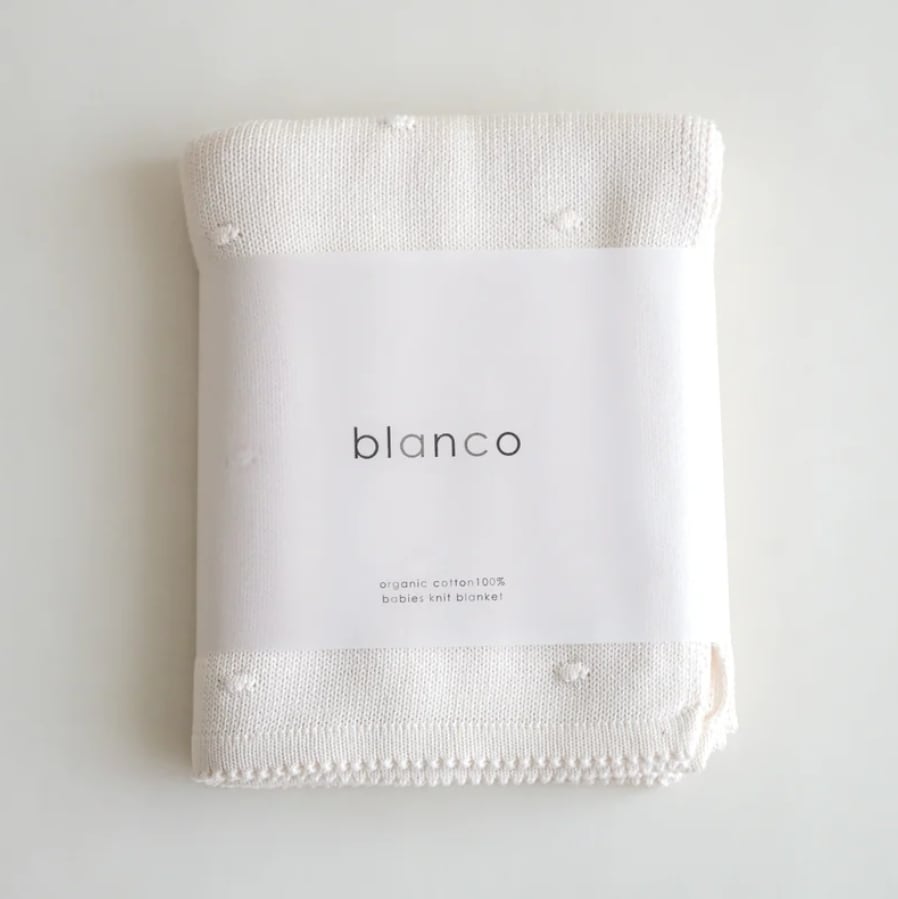 blanco ベビー ニットブランケット organic cotton blanket オーガニックコットン 無地 赤ちゃん