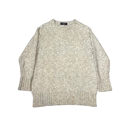 UNUSED - Cotton Linen Crewneck Knit (size-2) ¥11000+tax