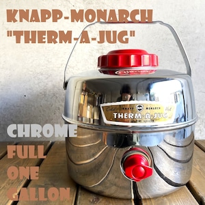 ⑤ナップモナーク KNAPP-MONARCH THERM-A-JUG サーマジャグ ウォータージャグ ビンテージ 50年代 FULL 1GALLON クローム鏡面 希少レア 美品