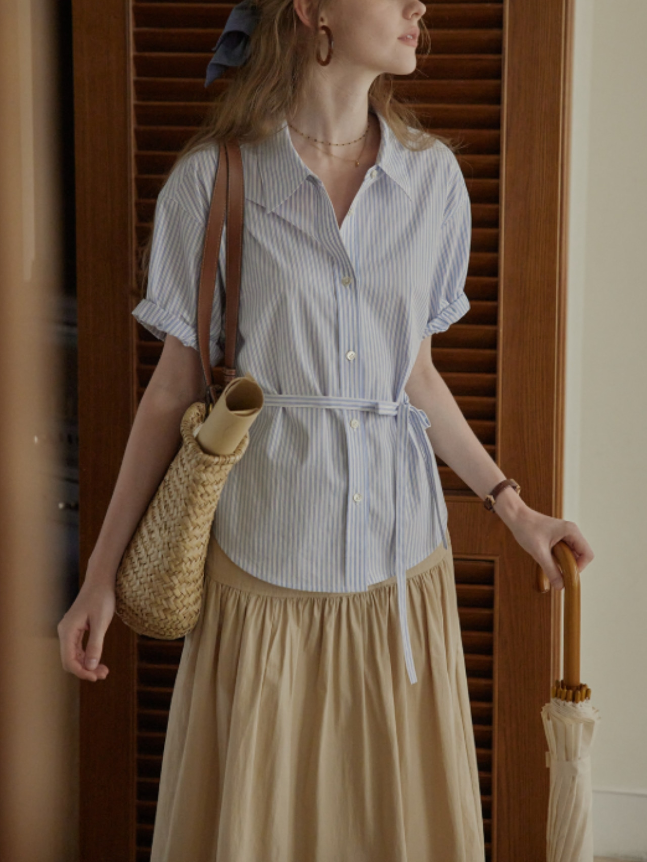 Noisette Yoke Gathered Skirt F0722