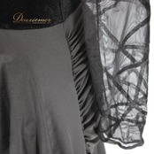 社交ダンス 衣装 ラテン スタンダード ドレス ワンピース レッスンウェア パーティドレス レディース YJFY ブラック系 黒 レース 長袖 107cm 着丈 ストレッチ ファスナー 伸縮性 女性用 おしゃれ パーティー ダンス用 体型カバー 上品 レディス ルーズフィット イベント用 フェミニン シンプル スタイリッシュ 通気性 体型別デザイン 特別な日 アシンメトリー