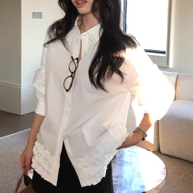 Hem frill blouse A1633