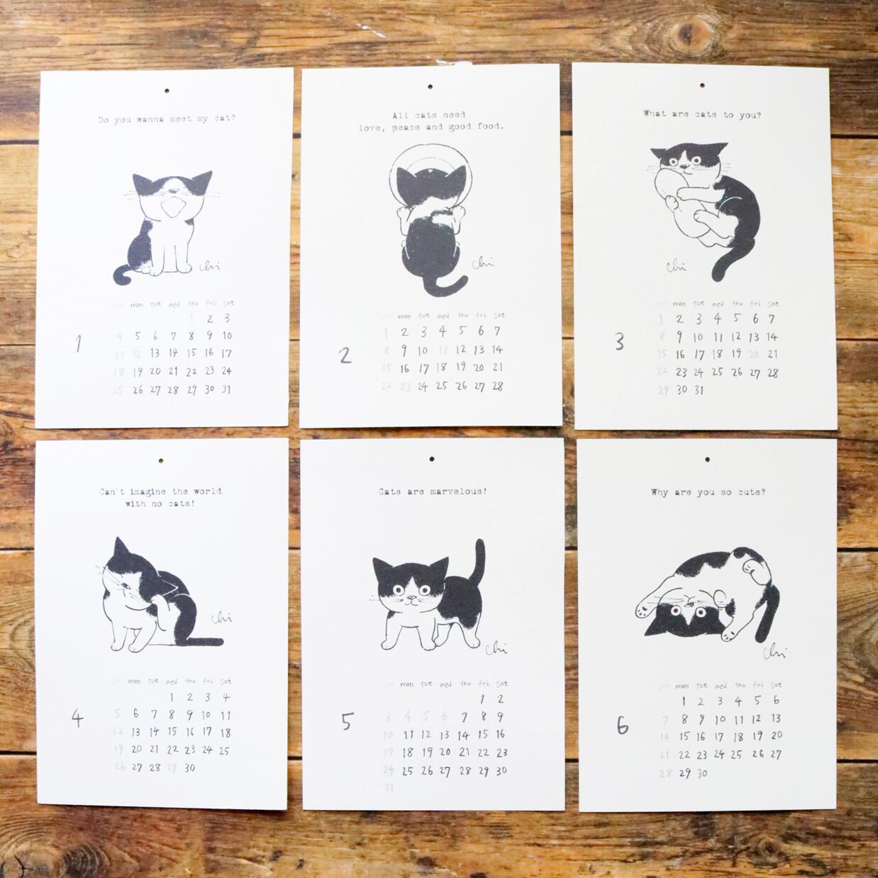 カレンダー2026/くりねこ/necoya | かぎしっぽ