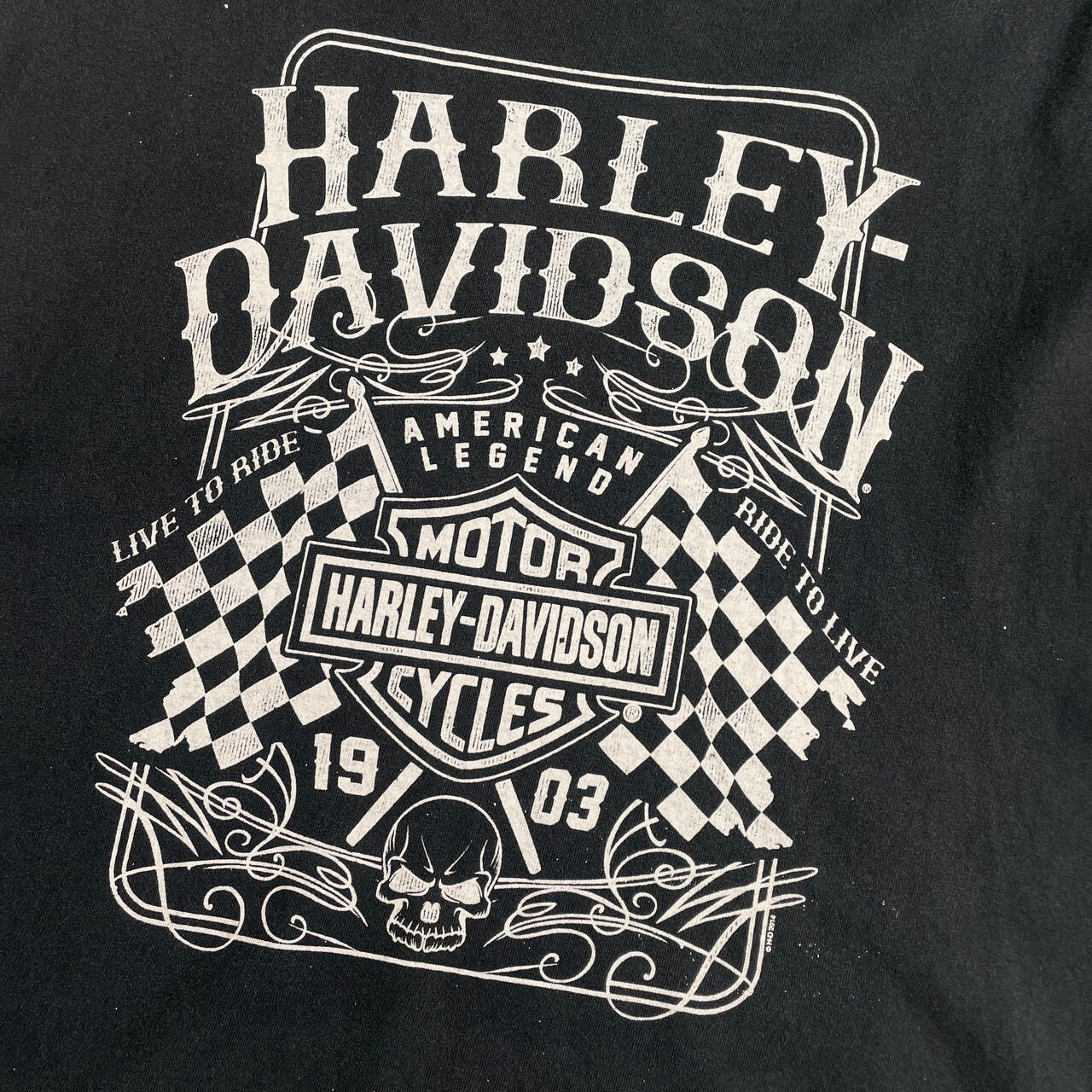 Harley-Davidson ハーレーダビッドソン カットオフ 両面プリント T 