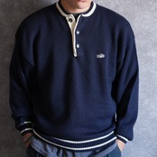 00s Crocodile wool×Acryl henry neck knit