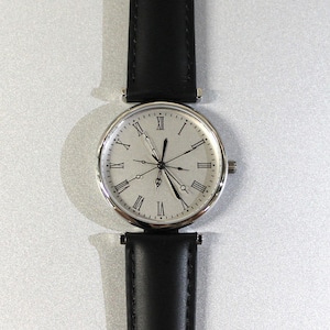 multiple hands watch / Black×Silver