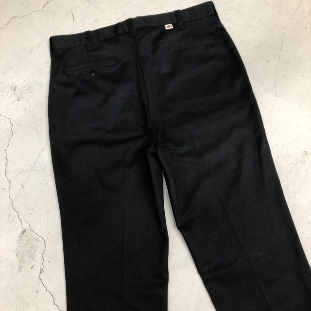 DICKIES BLACK COTTON PANT "チビタグ" "AFTER PAINT"