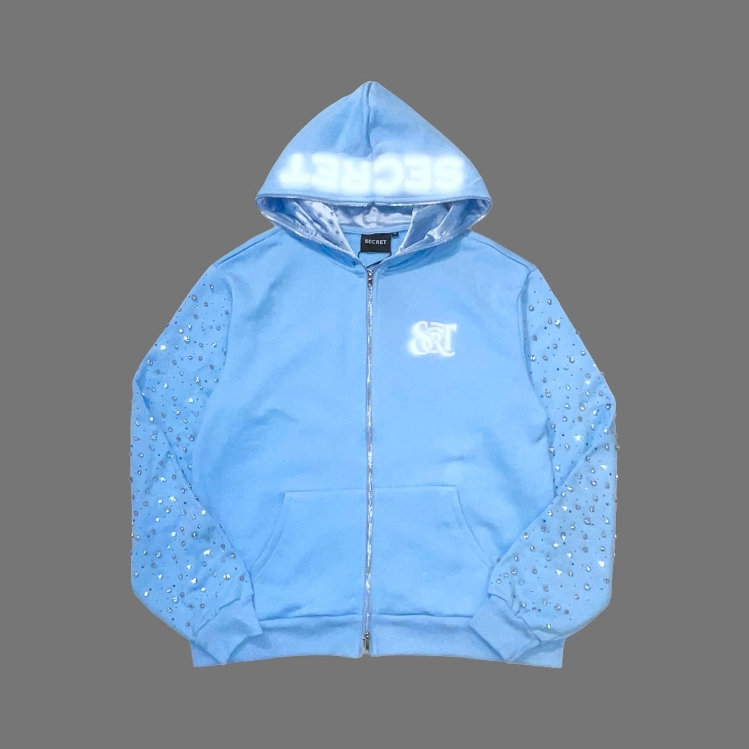 最安値 SECRET Starlight Zip Hoodie 水色 SECRET -Starlight Zip Hoodie- Ice Blue | Highflyer