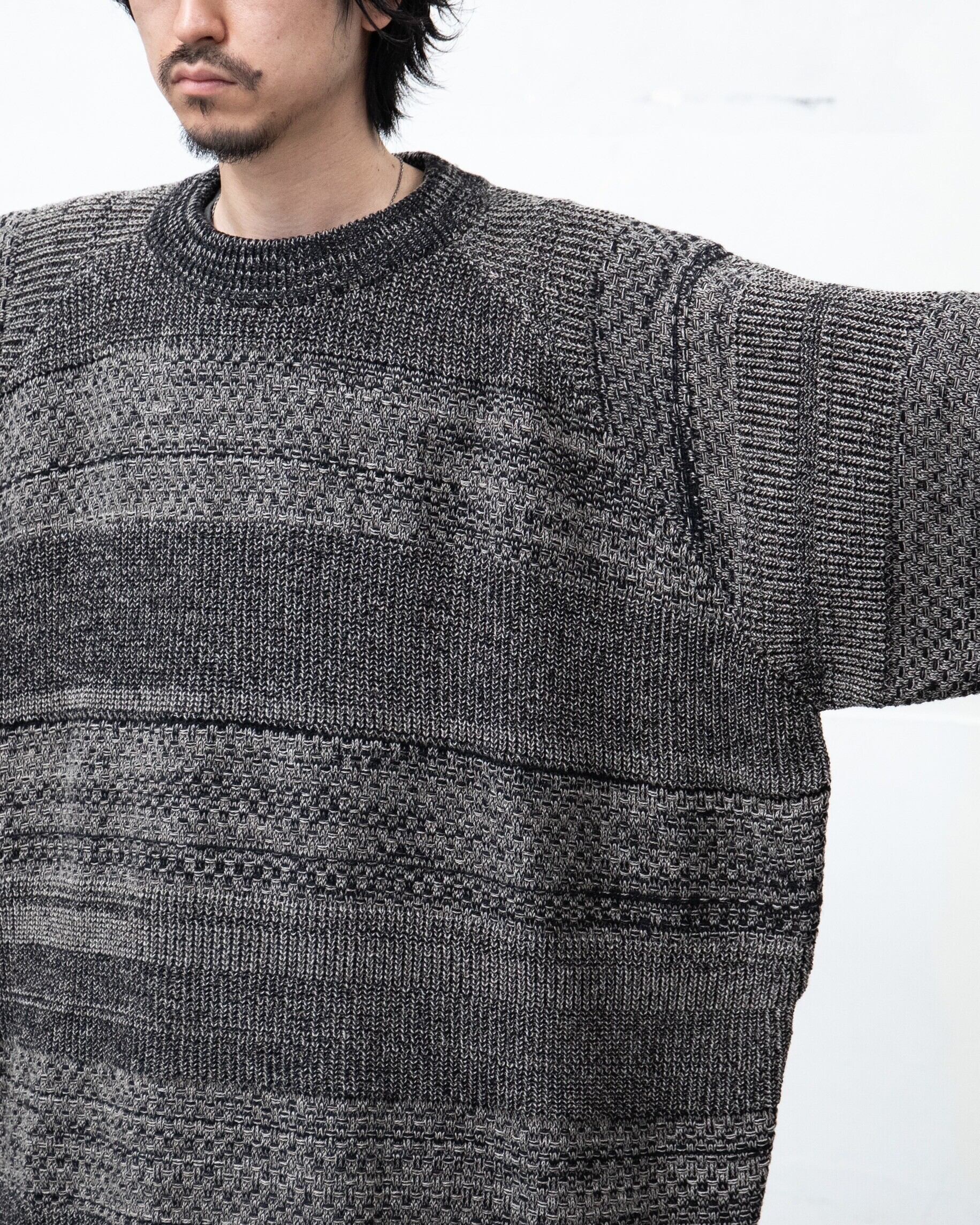 O-project 2024AW “CREW NECK KNITWEAR” COLOR : NATURAL / BLACK