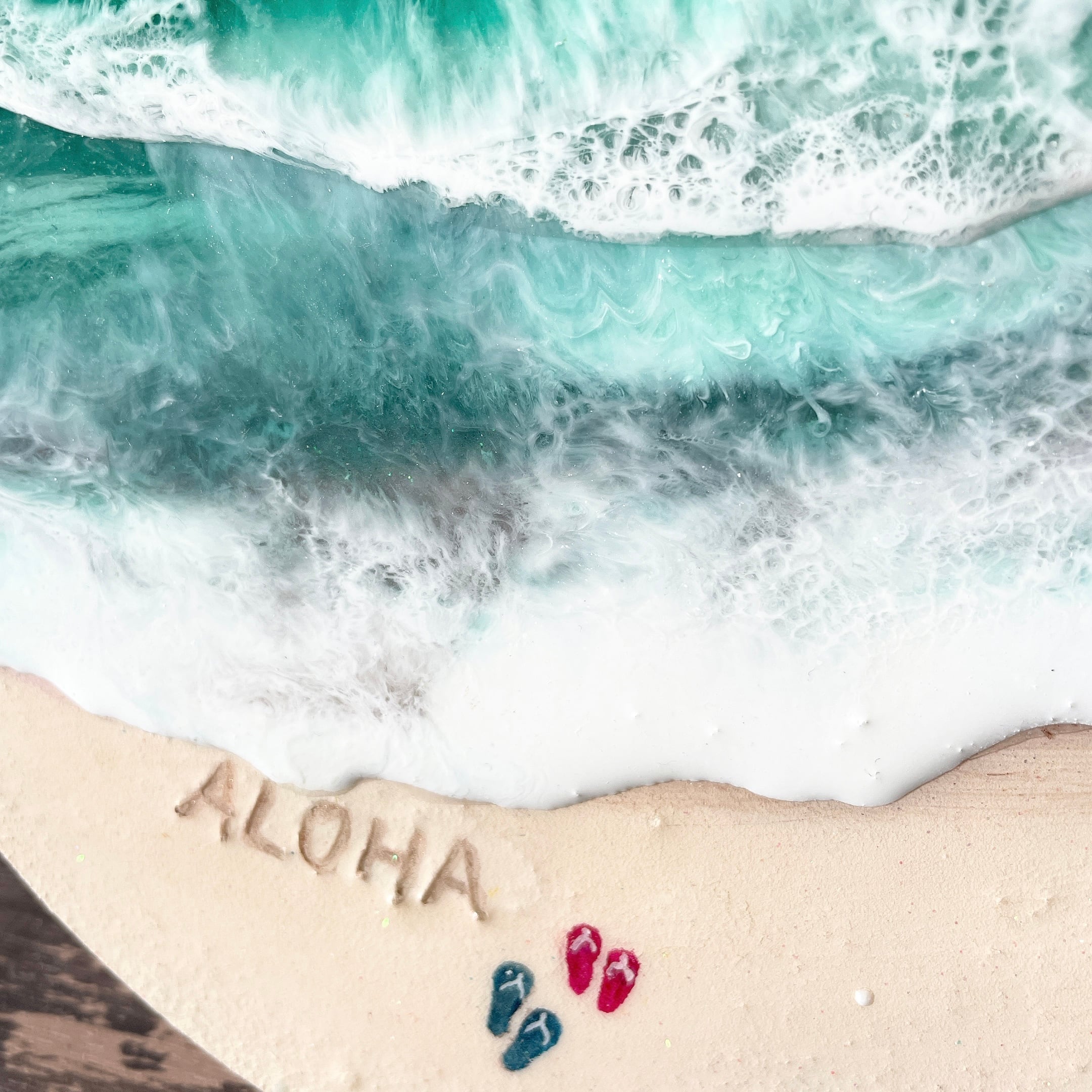 ALOHA beach sandals レジンアート 海 | Lagoon Majik