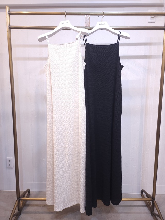 ROPPLE(リップル）ウェーブニットワンピース　A/IVORY