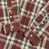 Mademoiselle NON NON マドモアゼルノンノン チェック 長袖 シャツ M /ボルドー グリーン系 レディース