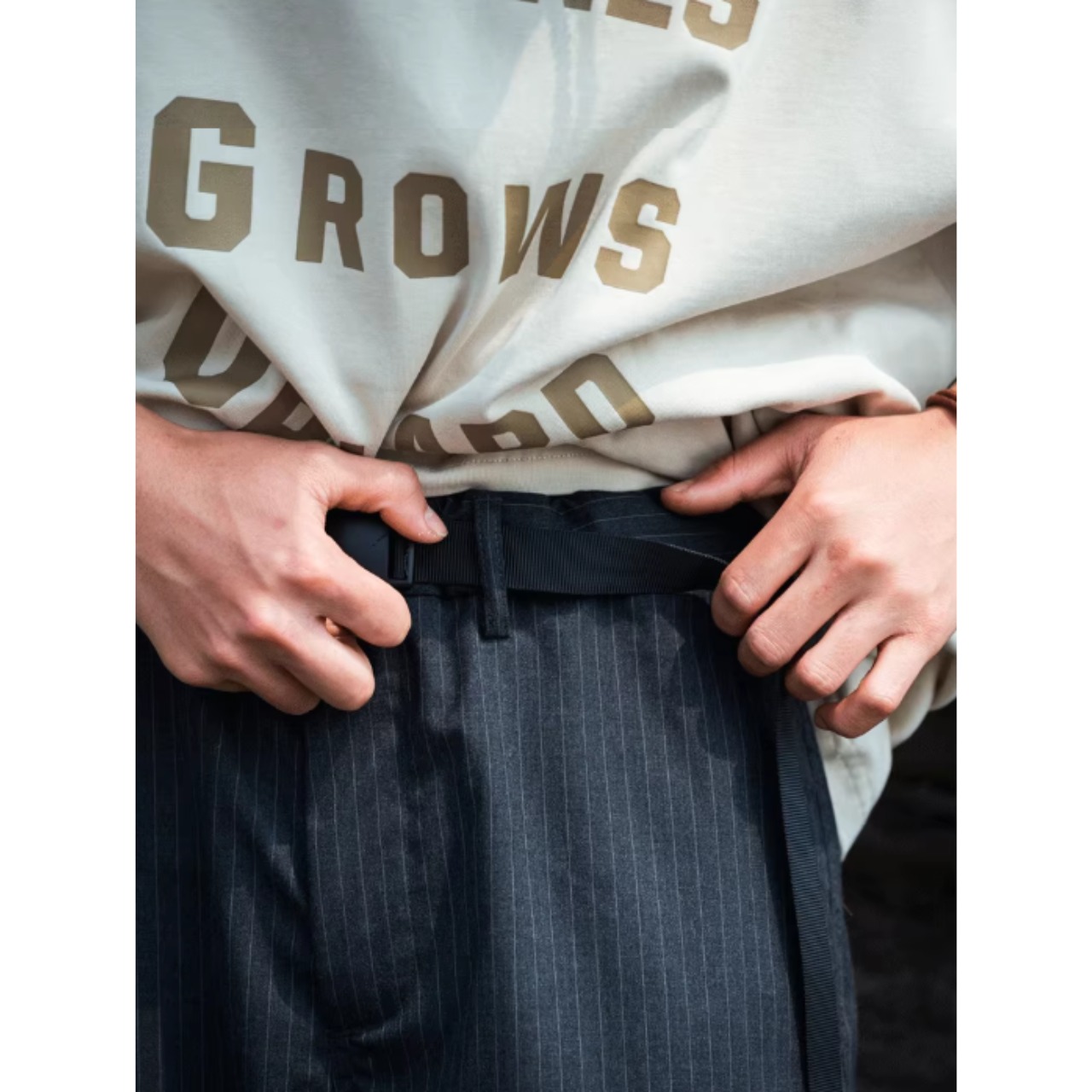 Pinstripe relaxed pants 0818 - 3