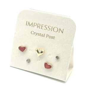 樹脂ポストピアス：ベイブハート　IMPRESSION