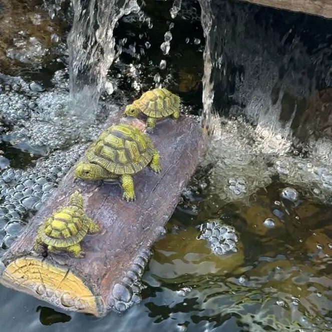 カメのオブジェ 池の装飾 フローティング 水に浮かぶ カメ 亀 池 庭