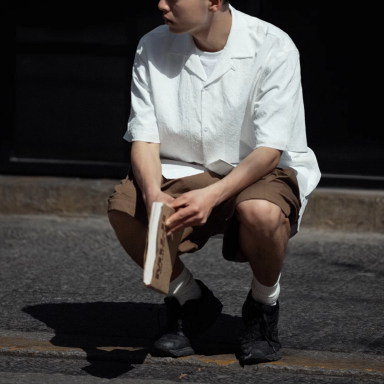 開襟ゆったりシャツ　0696