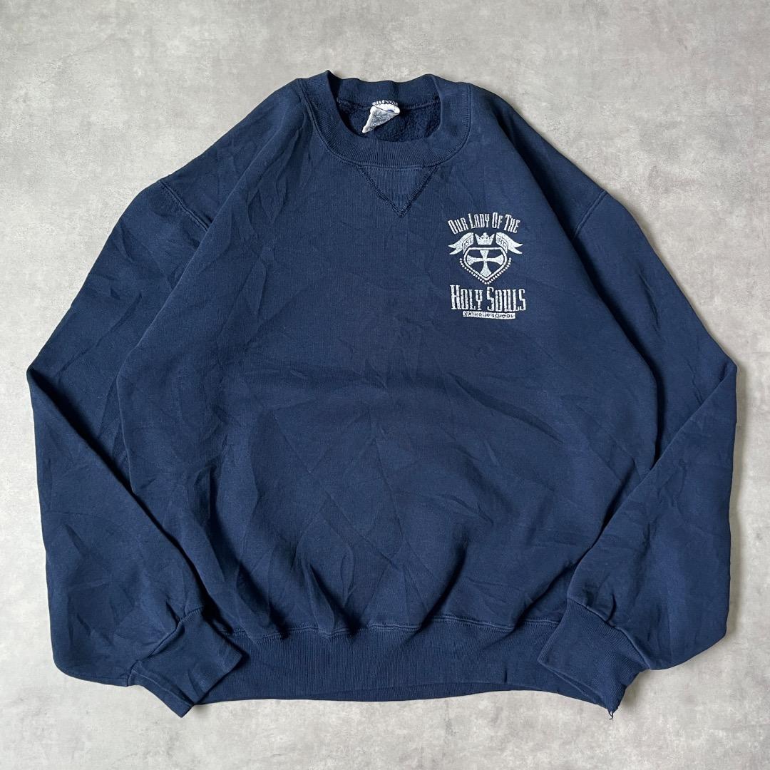 ラッセルアスレチック スウェット 古着 90s USA製 M 紺 17267