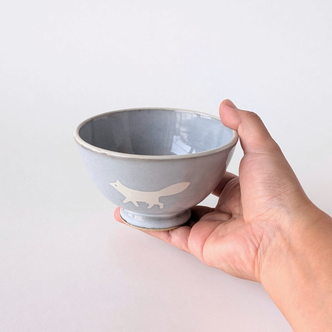 ITOGA POTTERY お茶わん(小) きつね | 笠間焼 茶碗 こども 小さめ