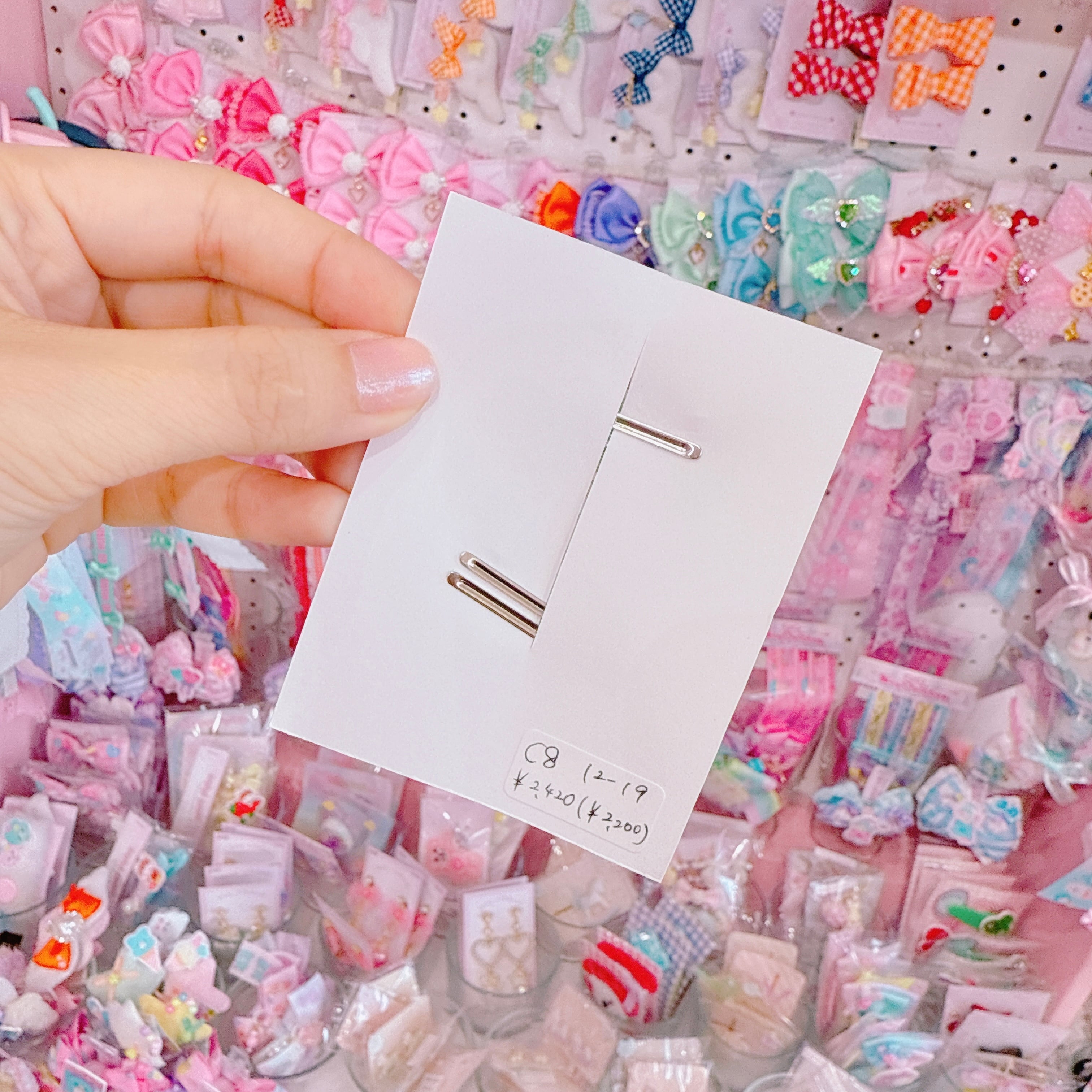 【C8】12-19立体リボンツインヘアクリップ