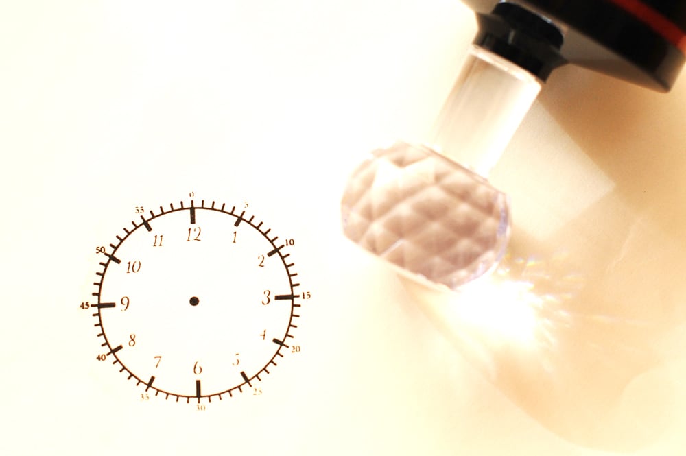 インクのいらない時計スタンプ (大）4.3センチ 時計のお勉強などに 知育学習