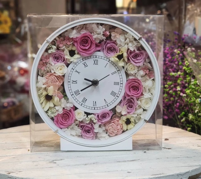 プリザーブドフラワー花時計