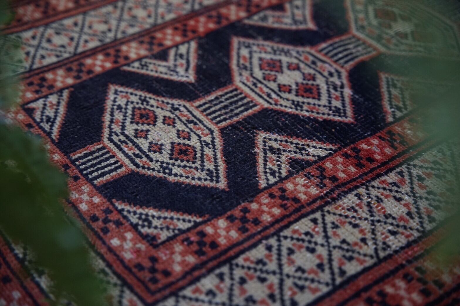 032 - Vintage afghan rug