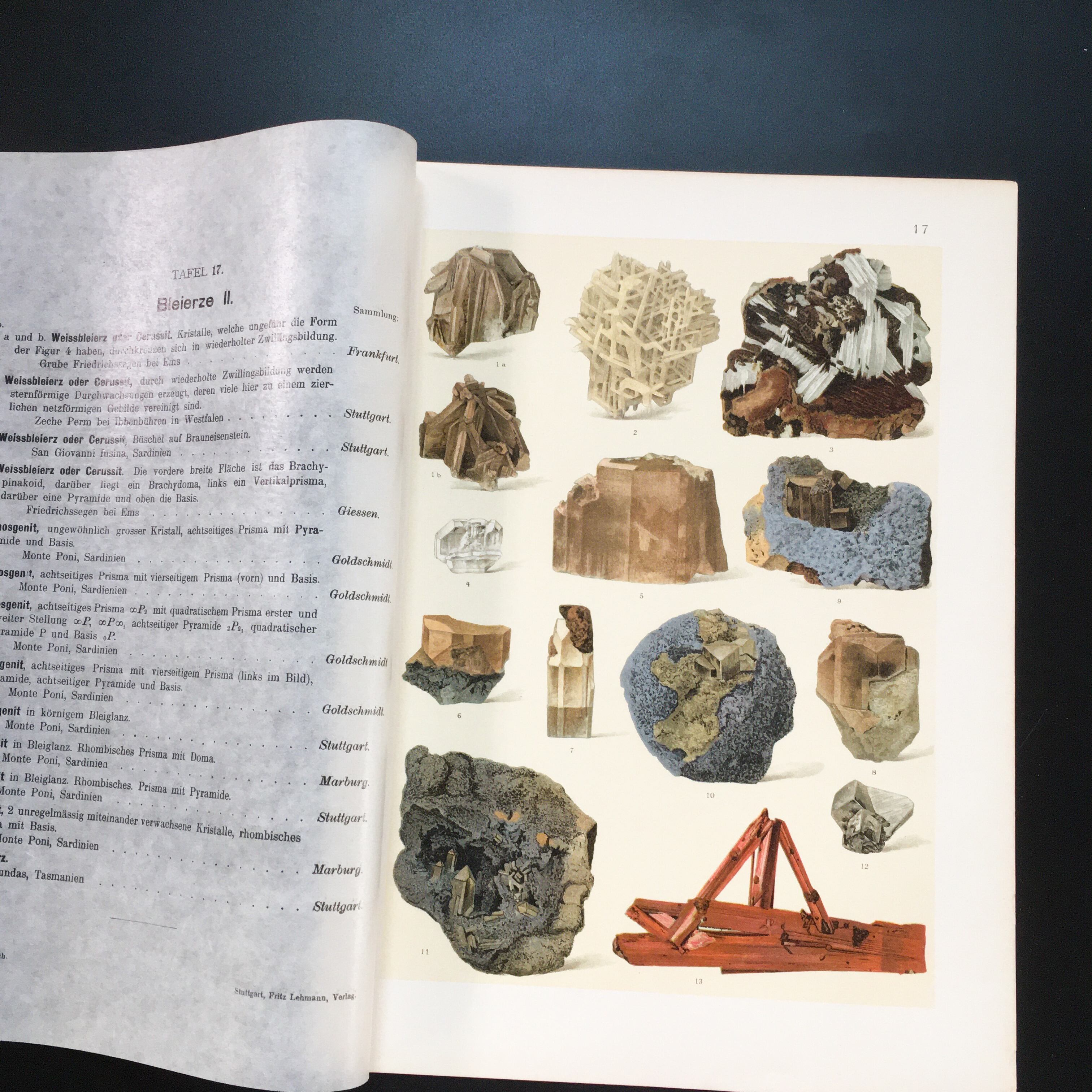 洋書 古書 チェコ語の鉱物図鑑 豊富なカラーイラスト♡ ヴィンテージ