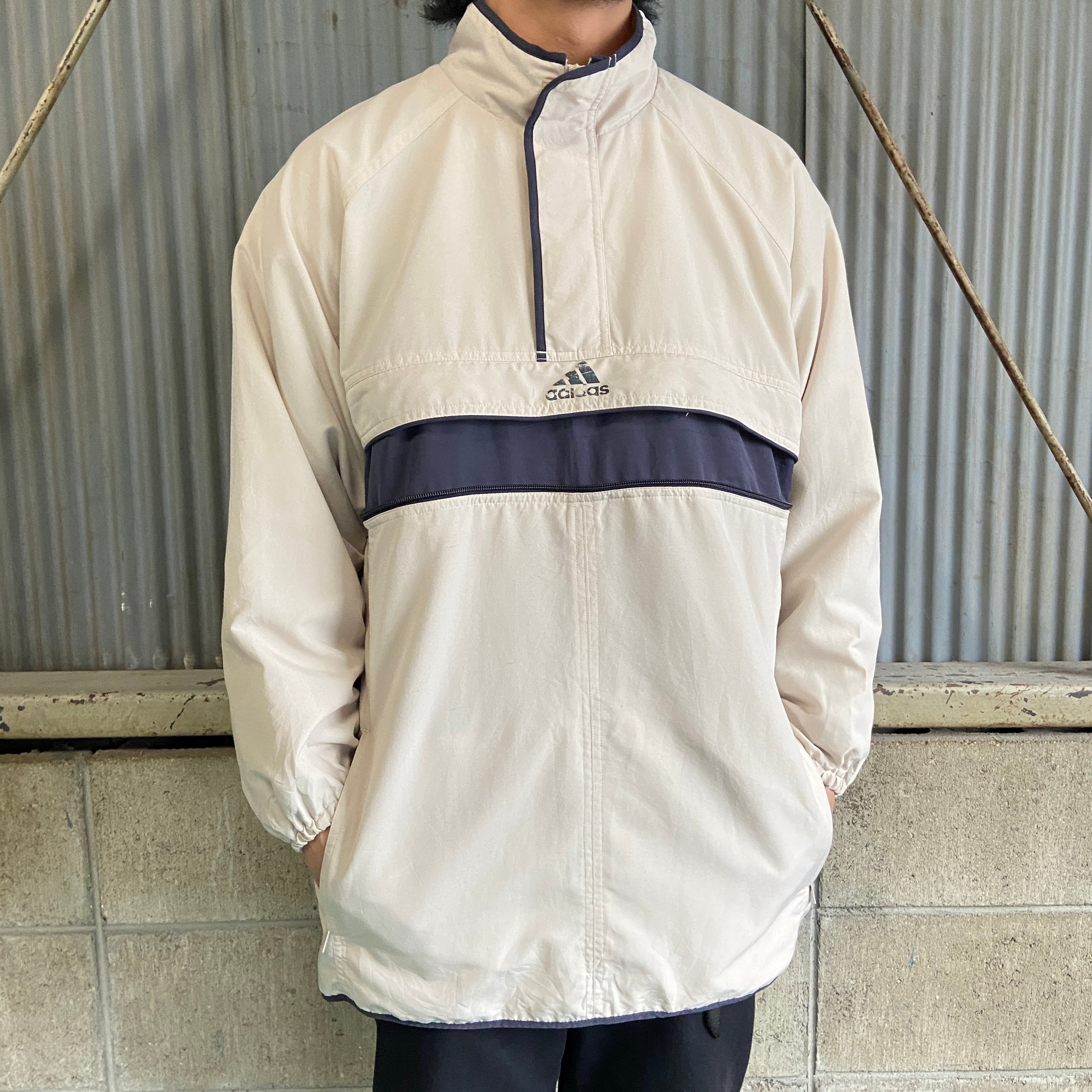 00年代 adidas アディダス 2WAY ハーフジップ ウォームアッププル 