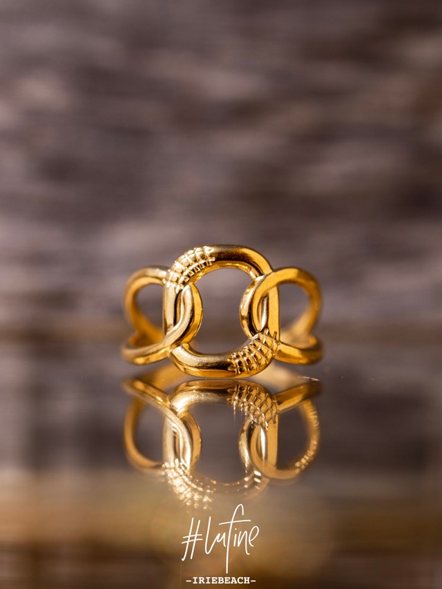 【#lufine】wide oval ring  #5