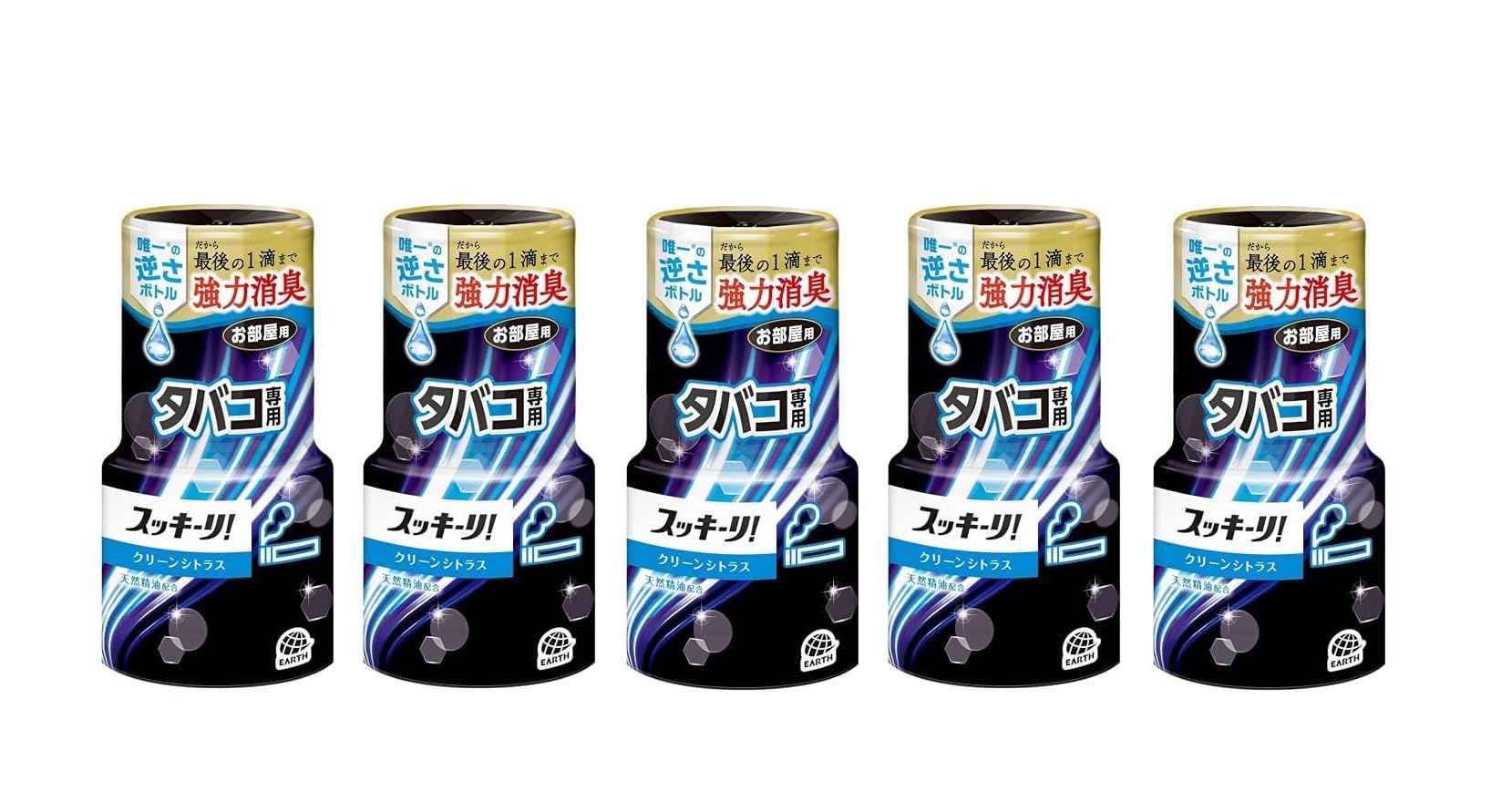 【人気】スッキーリ!Sukki-ri! お部屋用 タバコ専用 クリーンシトラス 煙草 たばこ 室内 芳香 消臭剤 芳香剤 消臭芳香剤 (× 5)