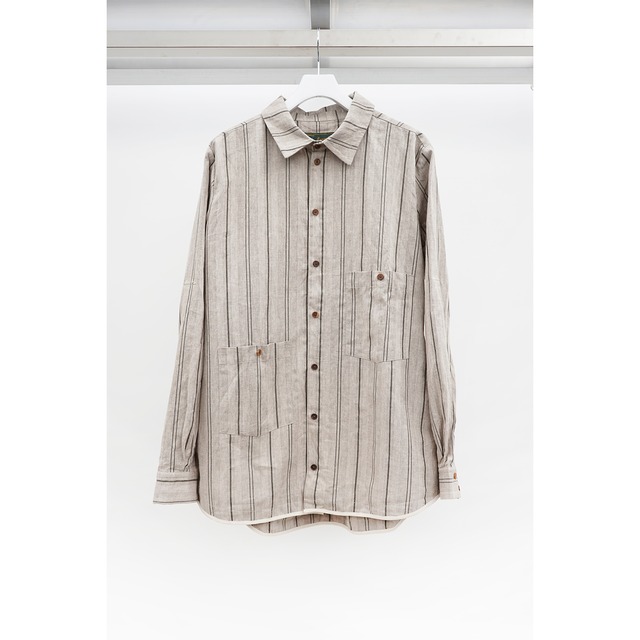 [Aleksandr Manamis] (アレクサンダーマナミス) 1241170 STRIPE CLASSIC SHIRT (fabric/group 4)