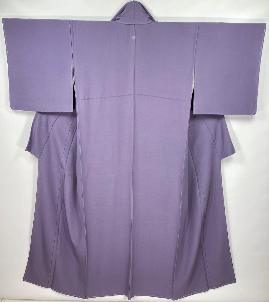 未使用 色無地 一つ紋 正絹 紫苑色 紫 992 | kimono Re:和 [online 