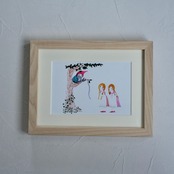 細川理衣　ガラスペン画ポストカード額装「ポストカード & casa ruaオリジナル額縁」［2104200000261］