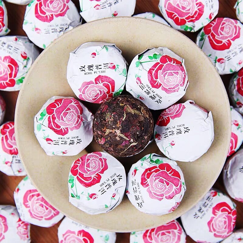 黒茶】玫瑰プーアル茶 10個 | 五福茶荘