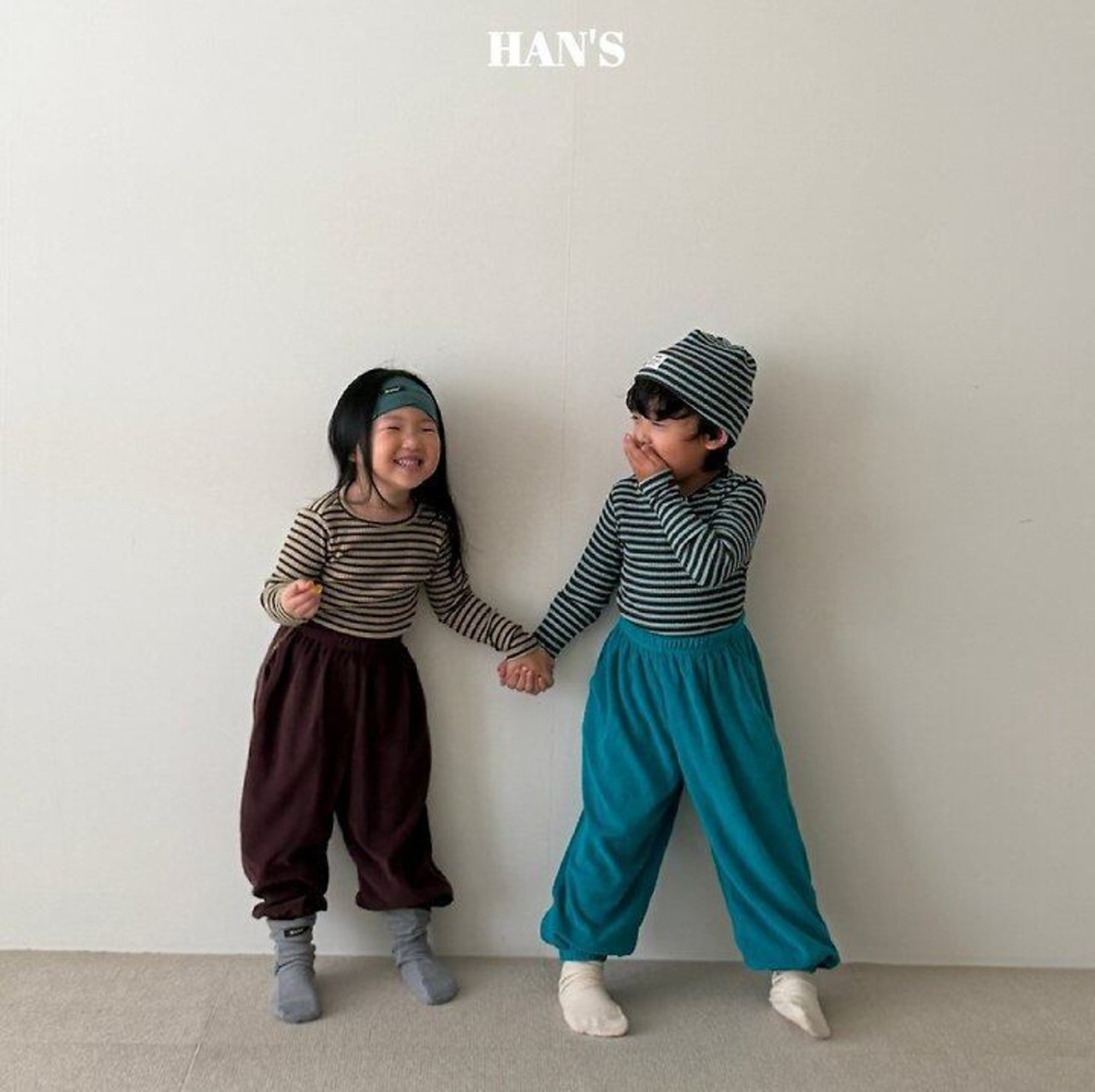 韓国子供服 / 26Autumn / 〖取寄〗Hans / シュガーボーダーT / キッズ服 / ジュニア服 *XS~JM*