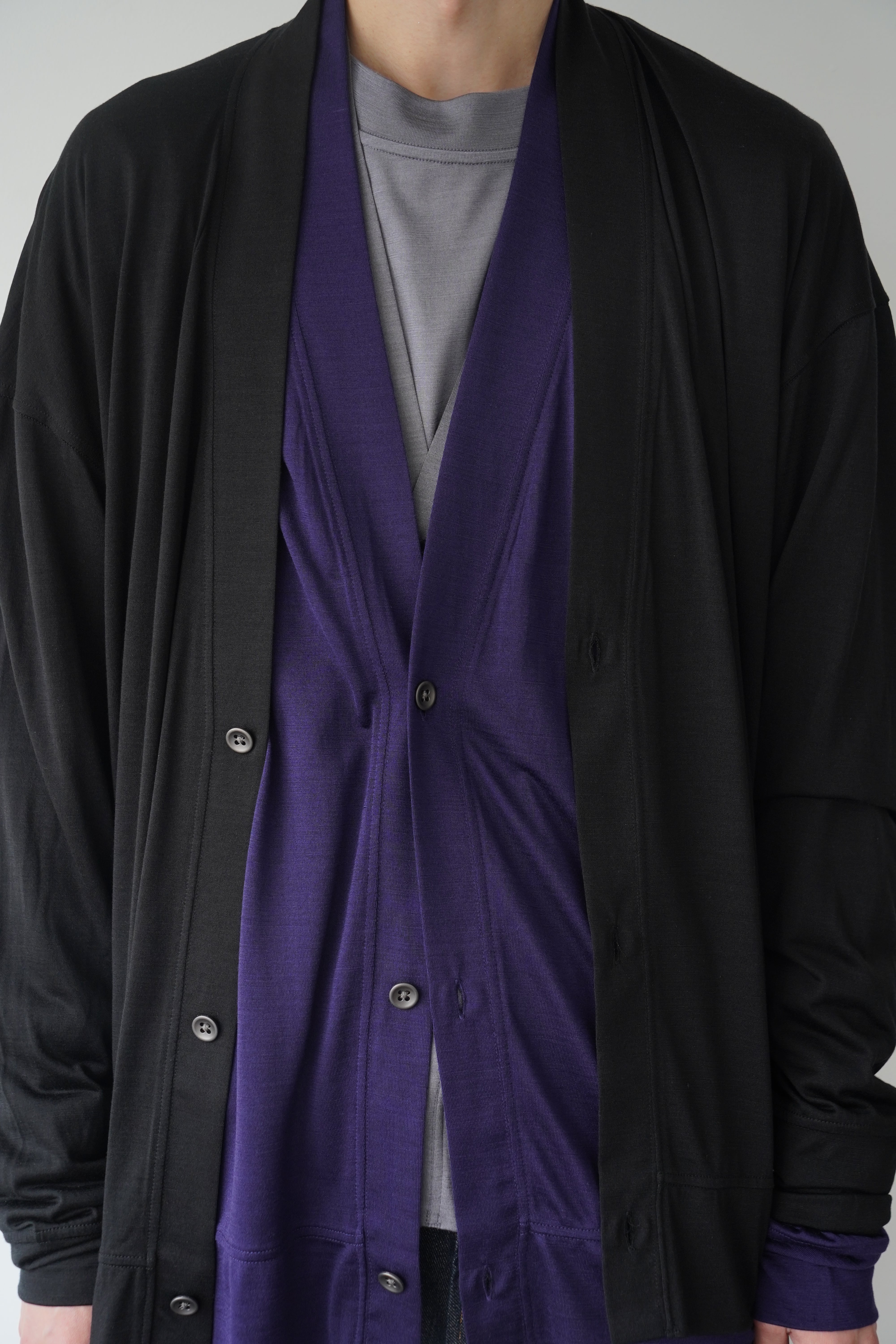 YINDIGO AM / WASHABLE SILK CARDIGAN (EXCLUSIVE) | LiNN