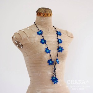 Oya Necklace／RoyalBlue×Light Blue