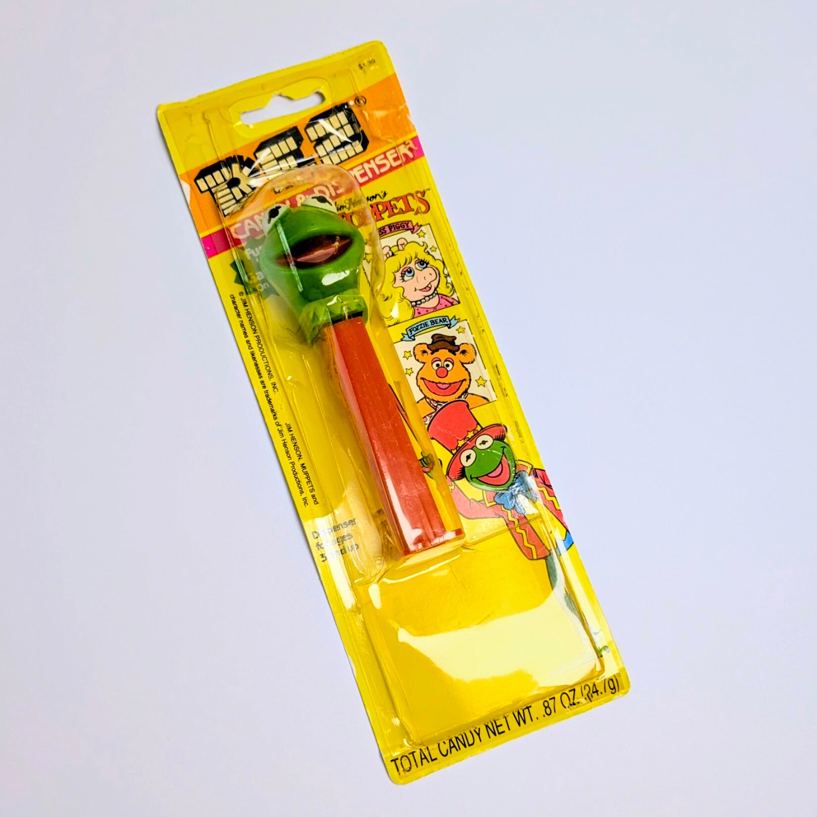 ☆ VINTAGE1990年代 ☆【 The Muppet Show ( マペット・ショー )  】『 カーミット 』PEZ / ペッツ / CANDY&DISPENSER / ヨーロッパPEZ（ハンガリー） 〚アメリカン雑貨 アメトイ〛