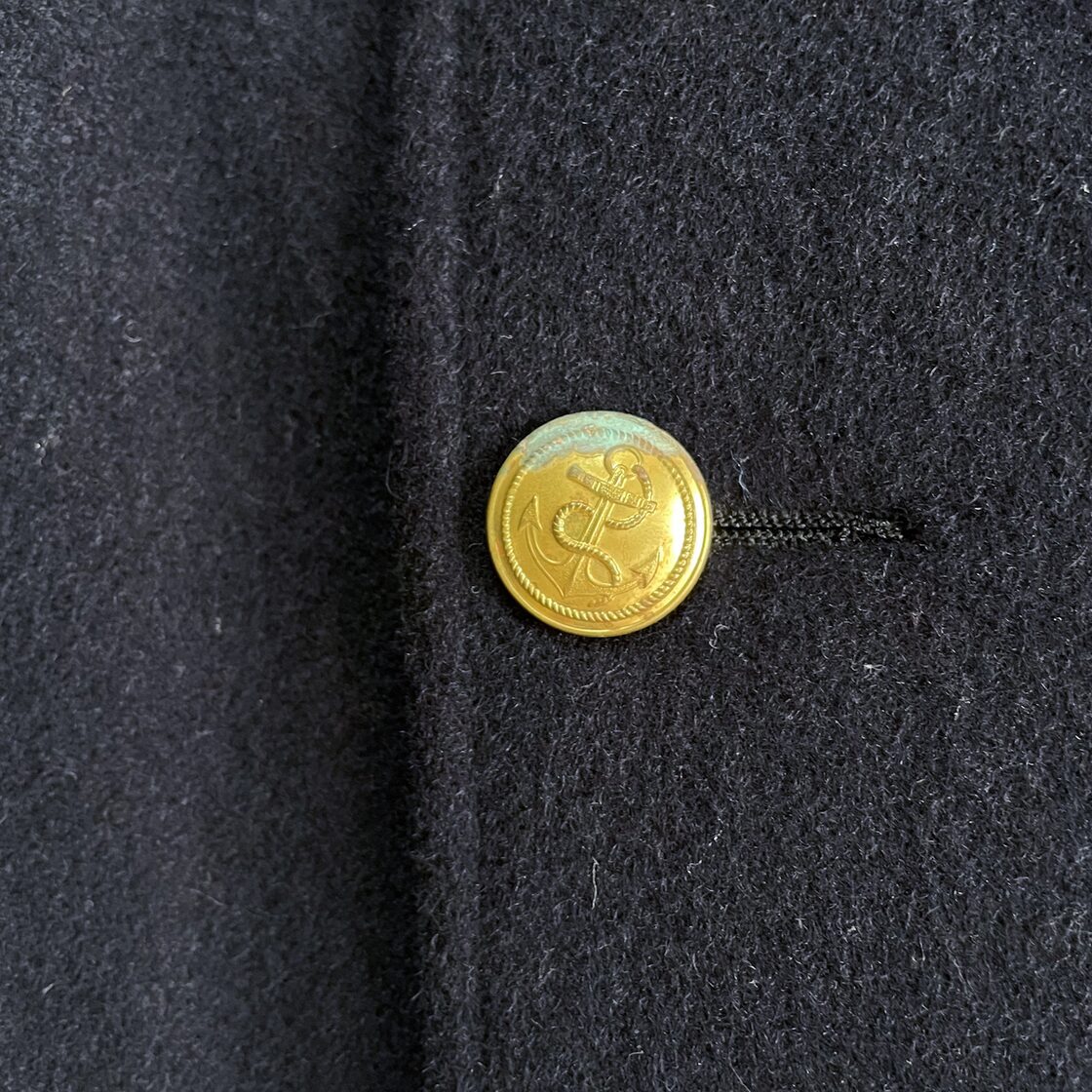 良品 フランス軍 海軍 Pコート ネイビー XL相当 ジャケット ユーロ 