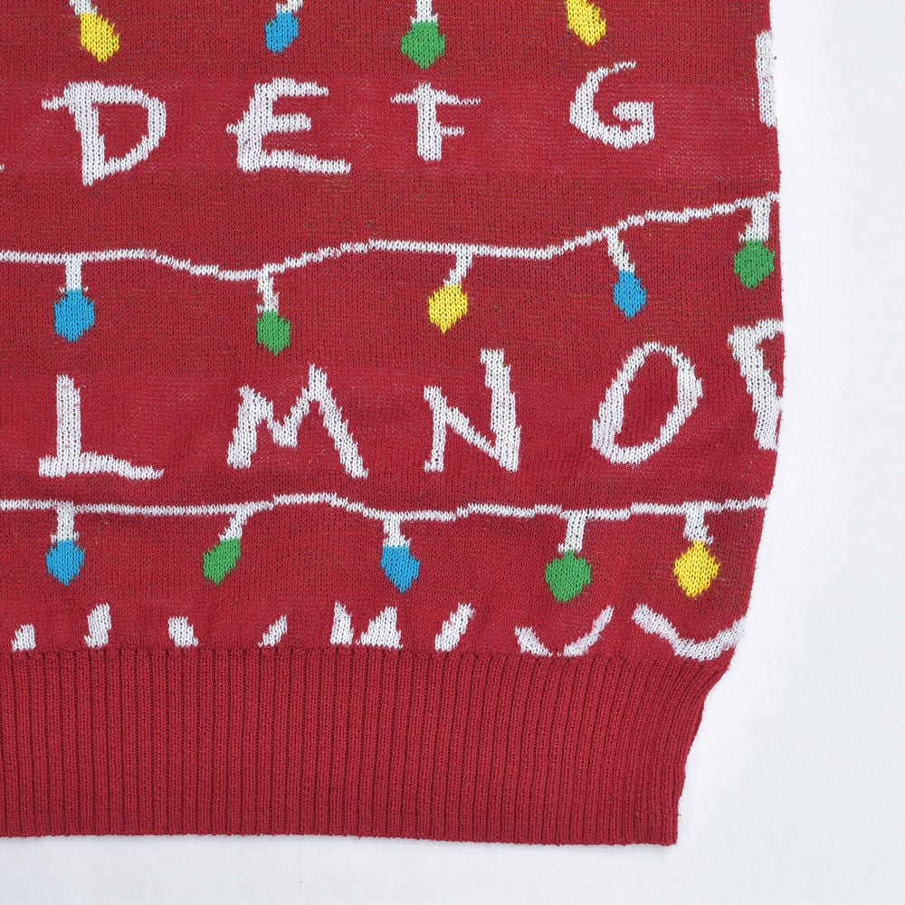 STRANGER THINGS ストレンジャーシングス 総柄 ニット プルオーバー