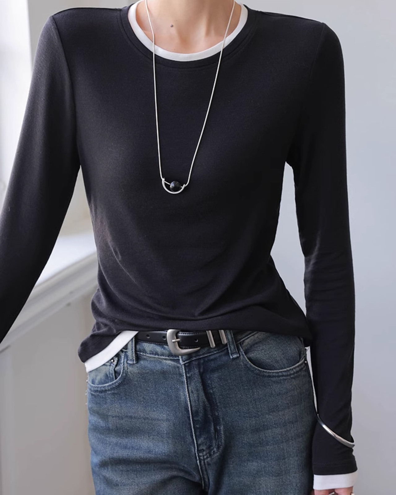 Fake layered Tshirt T20245