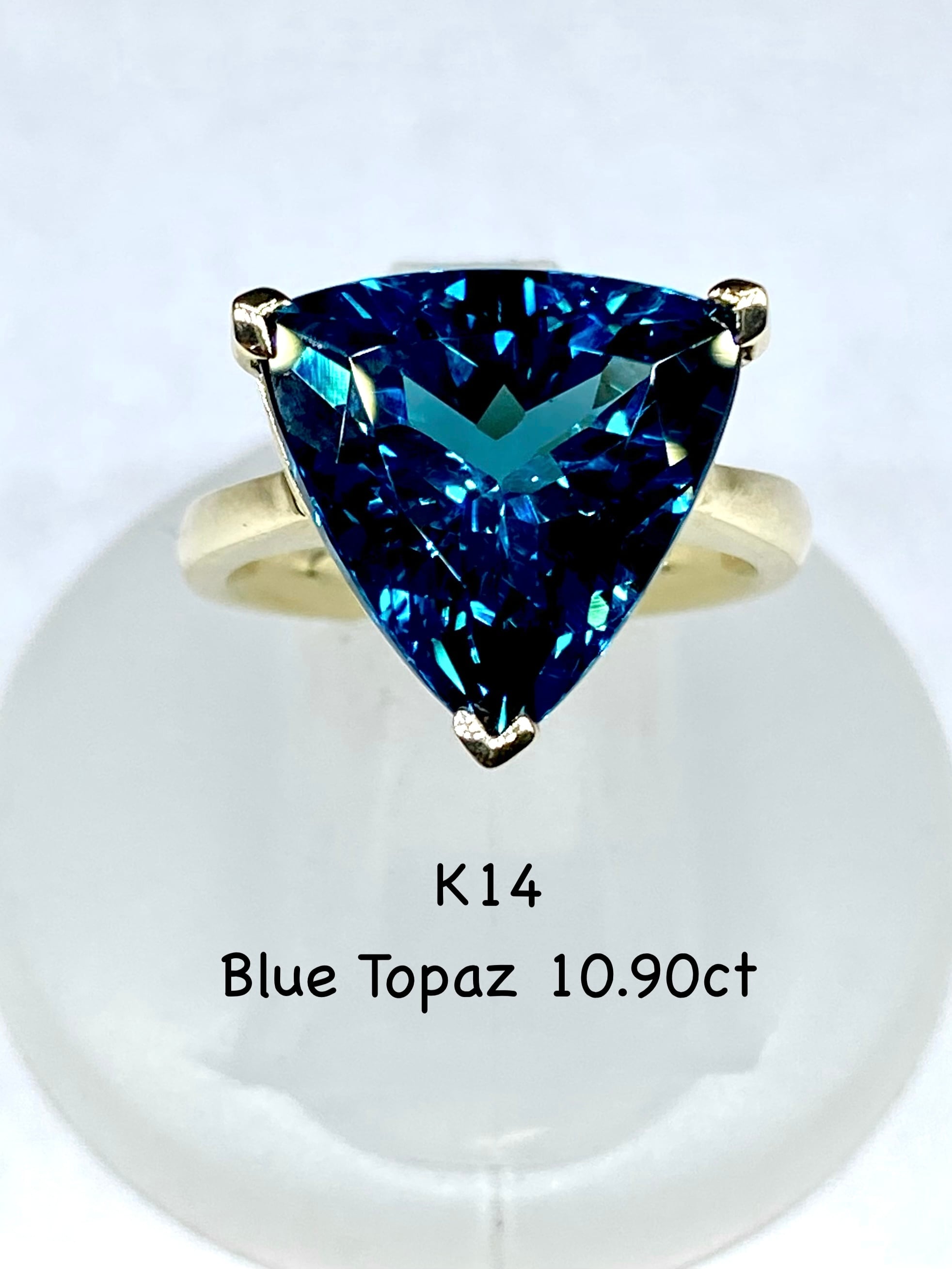 ブルートパーズ 11.89ct / ダイヤ0.52ct 750 ペンダントトップ