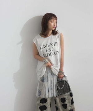 AE2972 ロゴフレンチスリーブプルオーバー offwhite