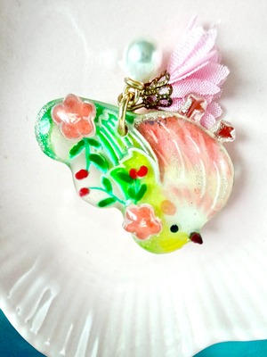 ブローチ『春告げの鳥さん』