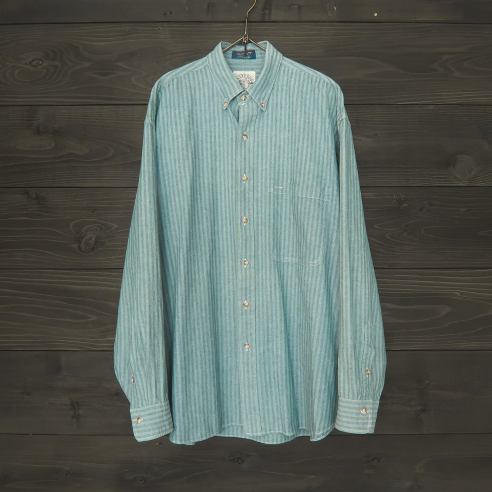 90's Gant ストライプオックスフォードボタンダウンシャツ | 古着 通販
