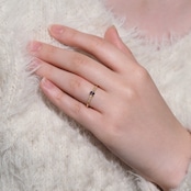 カラーチェンジガーネット リング 0.17ct D0.03ct k18