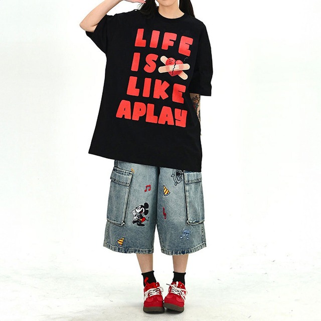 ハートレタリングポップアートTシャツ
 3col   R01669