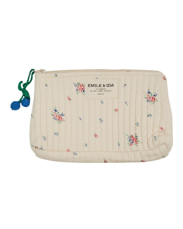 【EMILE&IDA】Toiletry bag Floral ecru