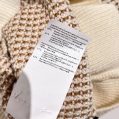 BOSS ヒューゴボス ウール混 ハイネック ワッフル編み ニット セーター S/ベージュ系 メンズ